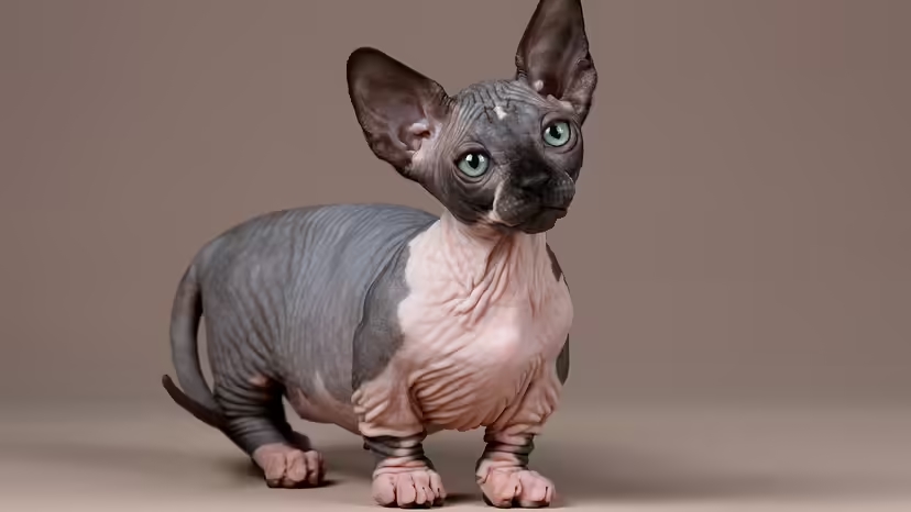 Mèo Bambino, giống mèo lai, mèo không lông, Munchkin, Sphynx, nuôi mèo Bambino
