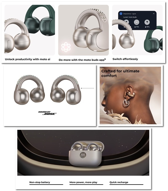Motorola Buds Loop, tai nghe không nhét tai, Swarovski, Pantone, tai nghe Motorola