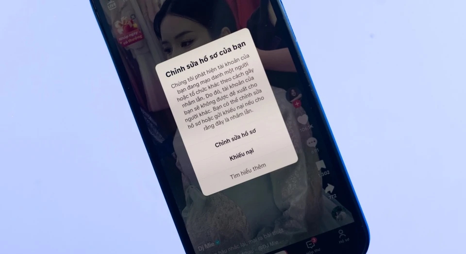 TikTok, lỗi mạo danh, bản quyền thương hiệu, người dùng Việt Nam, sự cố TikTok
