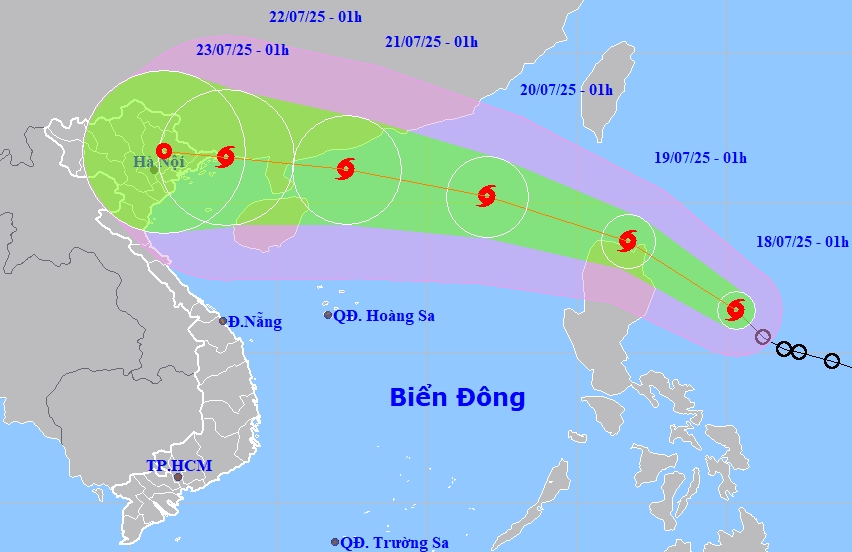 Bão số 3, Bão WIPHA, Biển Đông, dự báo bão, bão đổ bộ miền Bắc