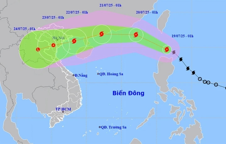 Bão số 3, Wipha, Biển Đông, vịnh Bắc Bộ, dự báo thời tiết, áp thấp nhiệt đới, mưa lớn