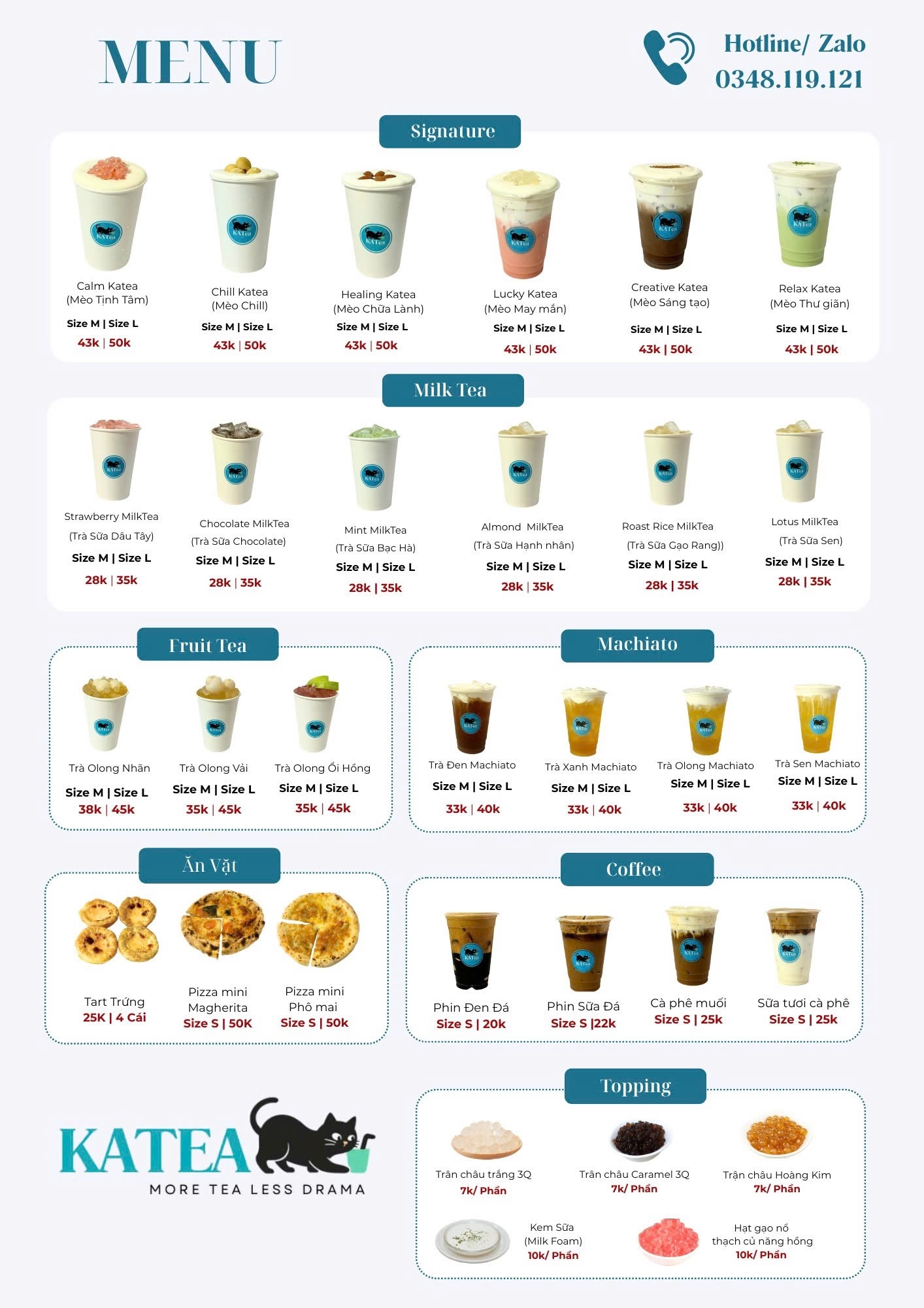 Trà sữa Katea, More tea less drama, Trà sữa ngon Gò Vấp, Trà sữa Dương Quảng Hàm