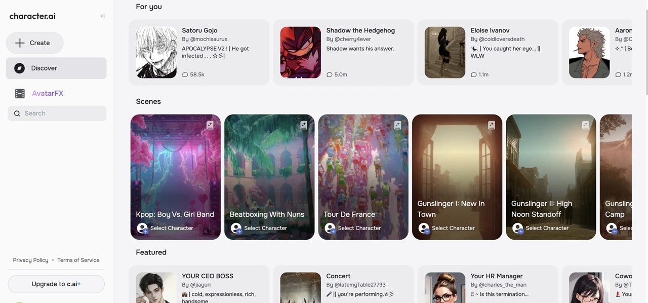 Character.AI, BookTok, chatbot AI, nhân vật tiểu thuyết, trí tuệ nhân tạo, fanfic, TikTok
