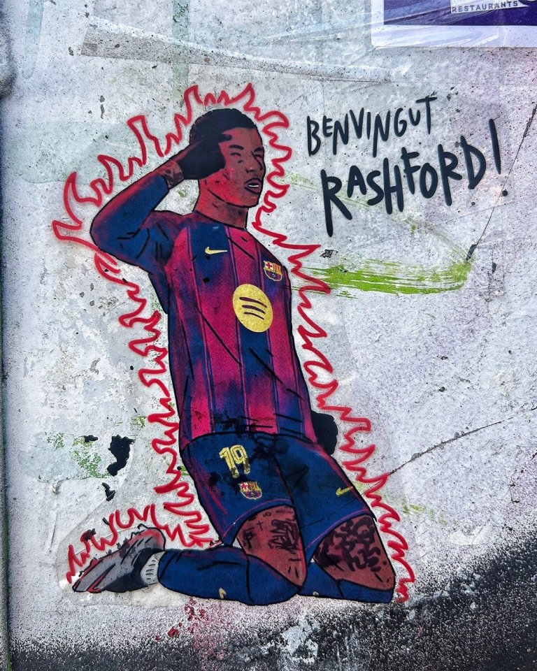 Marcus Rashford, Barcelona, mural Rashford, chuyển nhượng Rashford, Rashford đến Barca