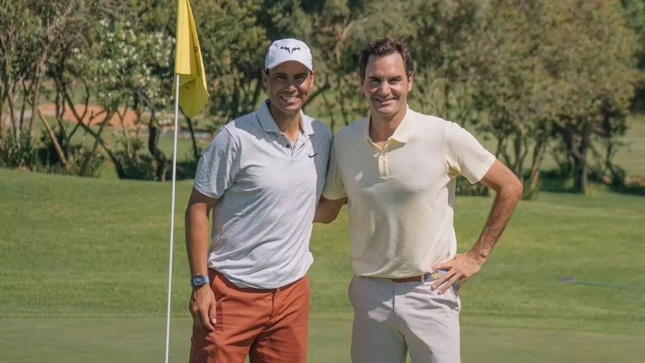 Federer, Nadal, chơi golf, Mallorca, huyền thoại quần vợt