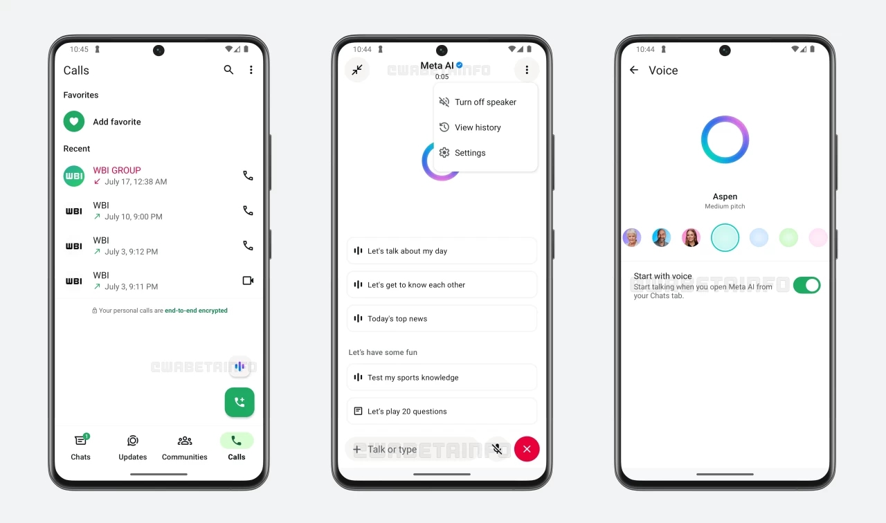 WhatsApp, Meta AI, gọi thoại, AI trên WhatsApp