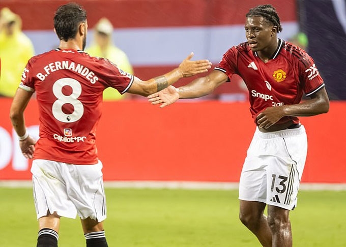 MU vs Bournemouth, kết quả MU giao hữu, Hojlund ghi bàn, Ethan Williams, Amad Diallo, Matthijs De Ligt phản lưới