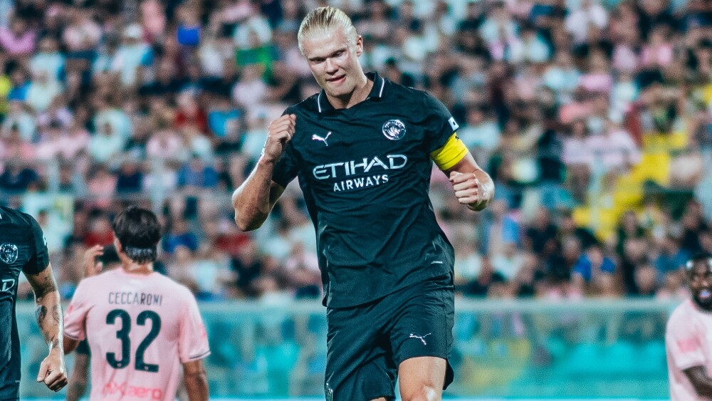 Man City thắng Palermo, Haaland ghi bàn, giao hữu bóng đá, Premier League 2025/26, Pep Guardiola, Tijjani Reijnders, City Football Group, trận giao hữu Sicily