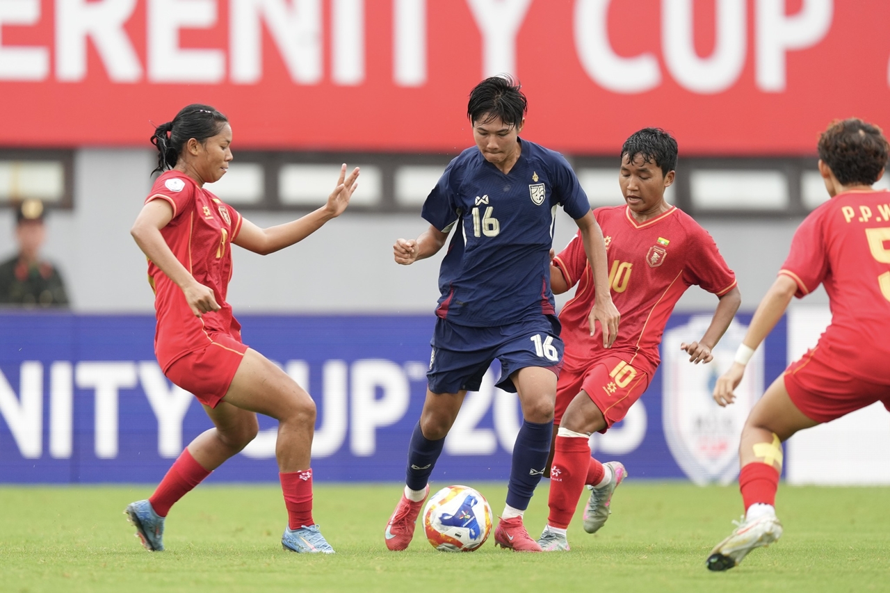 Kết quả nữ Thái Lan vs Myanmar, AFF Cup nữ 2025, Thái Lan vs Myanmar, Madam Pang, Win Theingi Tun, bán kết AFF Cup nữ, bóng đá nữ Thái Lan