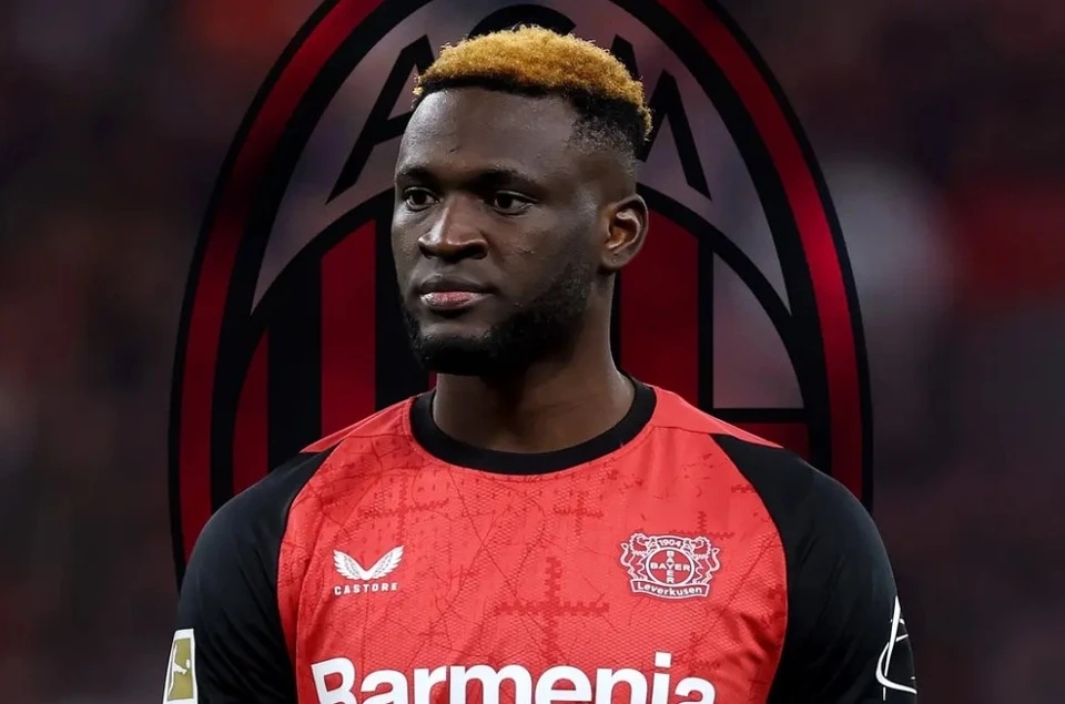 Boniface, AC Milan, Leverkusen, chuyển nhượng, Serie A