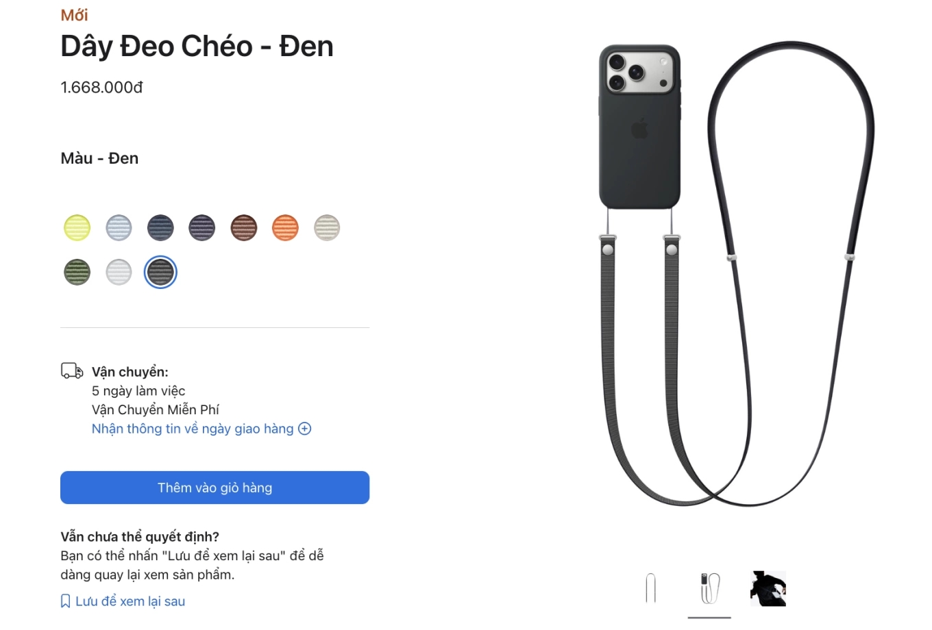 dây đeo iPhone 17, phụ kiện iPhone 17, ốp lưng MagSafe, giá dây đeo iPhone, Apple phụ kiện