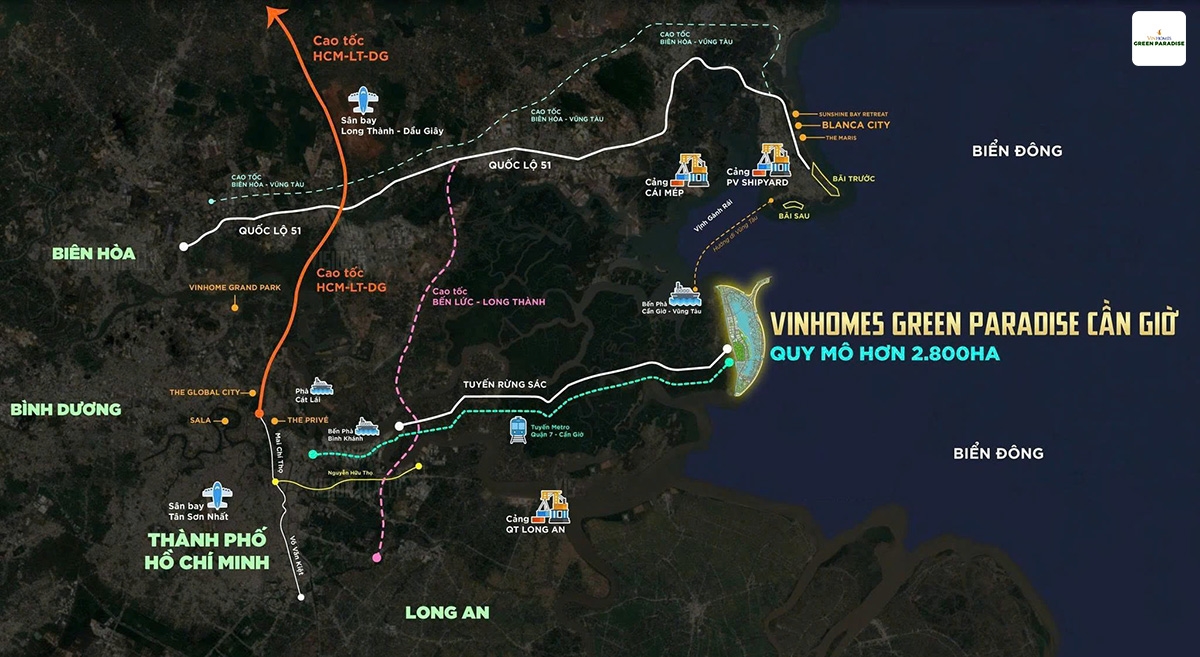 Đô thị lấn biển Cần Giờ, Vinhomes Green Paradise, siêu dự án Vingroup, bất động sản TP.HCM, tòa tháp 108 tầng