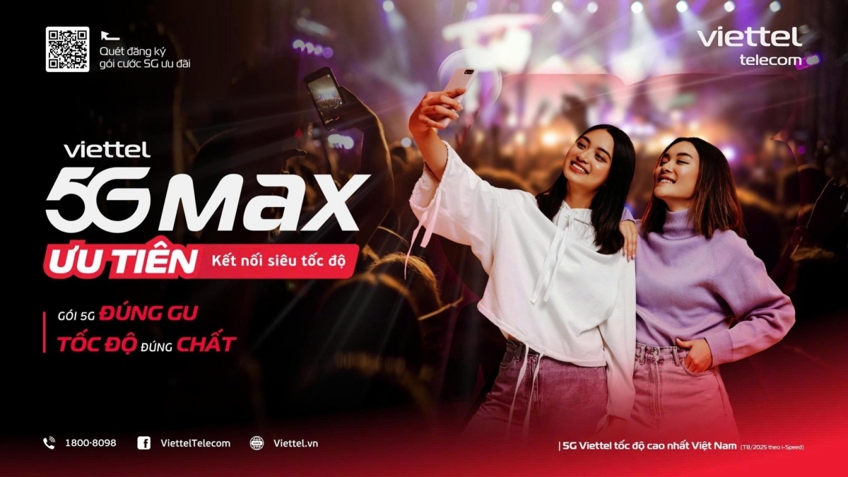Viettel, 5GMAX, gói cước 5G, mạng 5G Viettel, tốc độ 5G, trải nghiệm 5G, Viettel Y-Fest