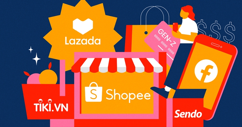 thương mại điện tử Việt Nam 2025, tăng trưởng thương mại điện tử, Shopee, Lazada, TikTok Shop, Tiki, Bộ Công Thương