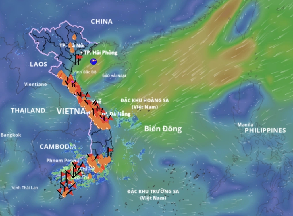 ĐôngBão số 13, Biển Đông, dự báo thời tiết, Trung Trung Bộ, Khánh Hòa, Đà Nẵng, mưa lớn, lũ quét, sạt lở đất