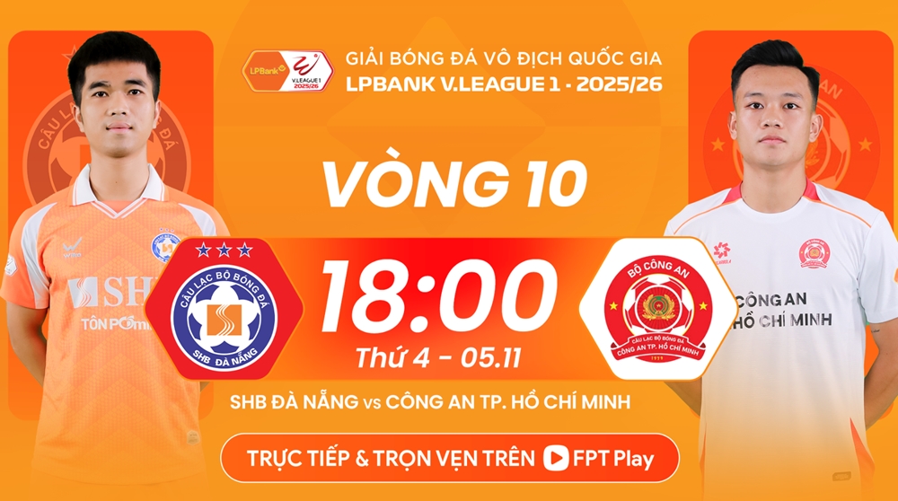 SHB Đà Nẵng, Công An TP Hồ Chí Minh, link xem trực tiếp, V.League 2025/26, SHB Đà Nẵng vs CAHN