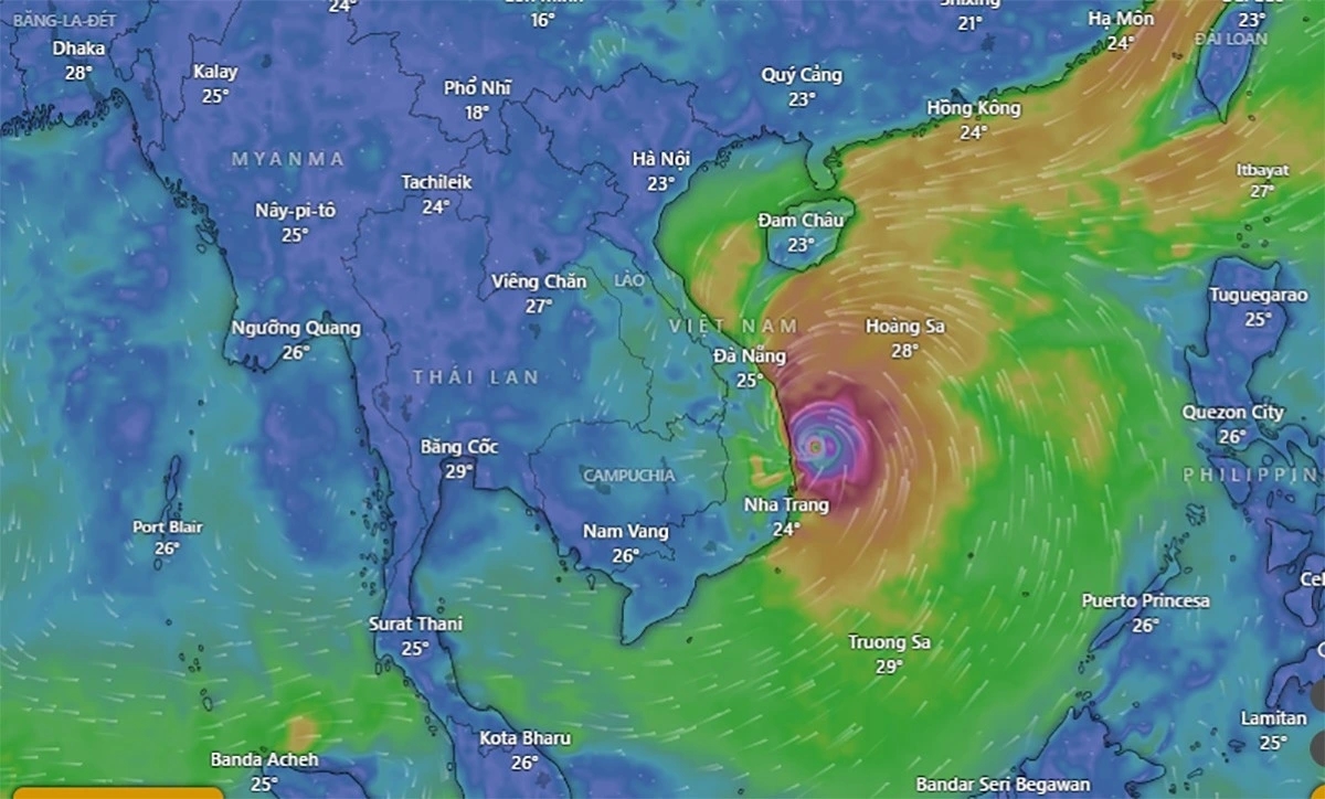 Bão Kalmaegi, Đà Nẵng, Đăk Lăk, Quảng Ngãi, Gia Lai, gió mạnh, mưa lớn, nguy cơ lũ quét, ứng phó bão, dự báo thời tiết