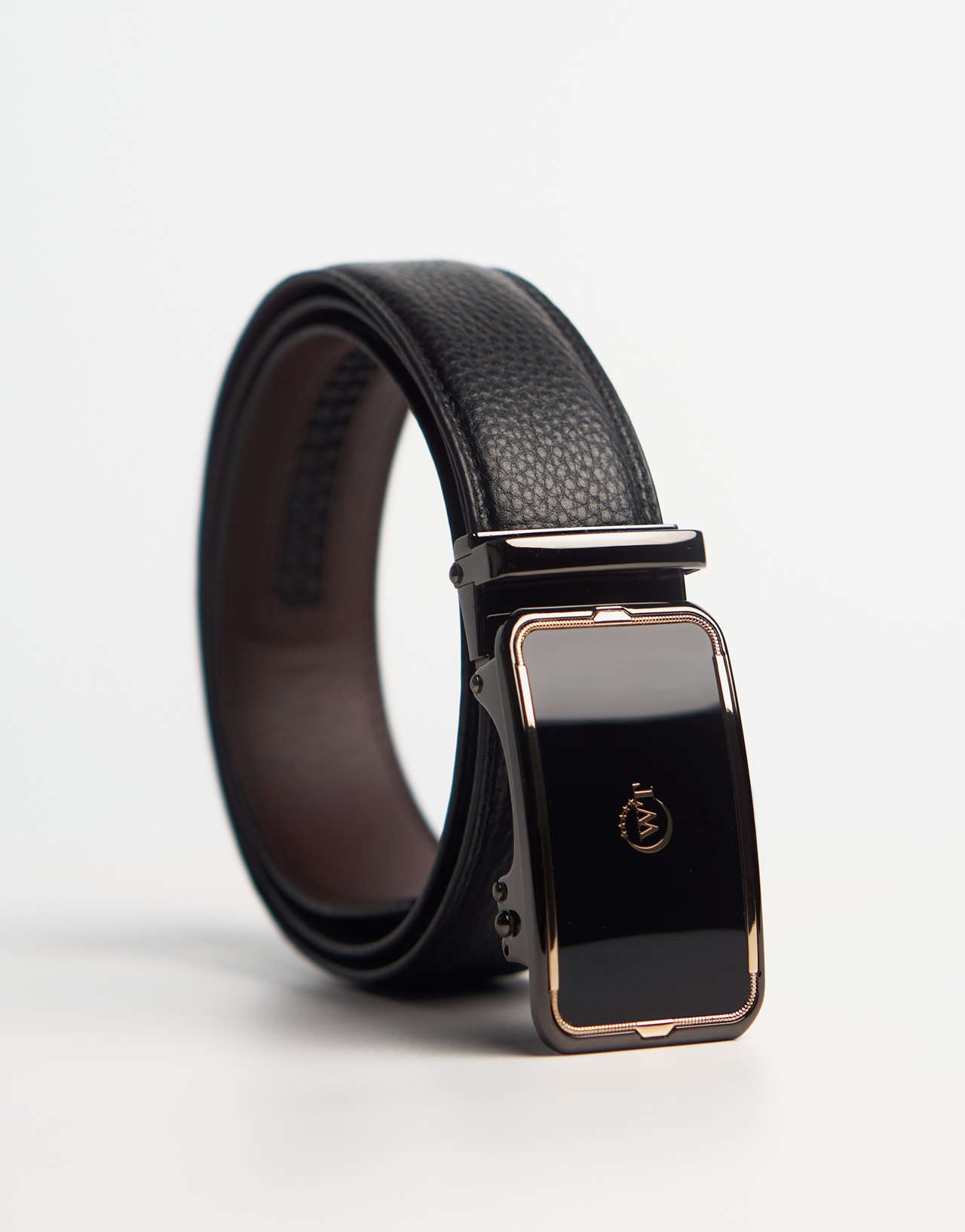 thắt lưng nam Gold Border, thắt lưng da bò thật, thắt lưng WT Leather, thắt lưng khóa tăng đơ, thắt lưng viền vàng, phụ kiện nam cao cấp