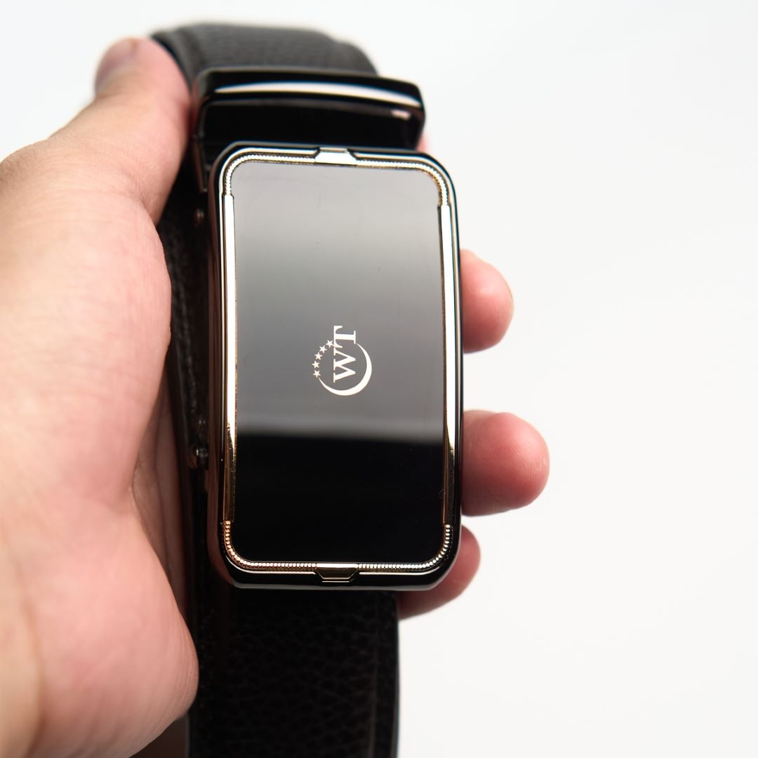 thắt lưng nam Gold Border, thắt lưng da bò thật, thắt lưng WT Leather, thắt lưng khóa tăng đơ, thắt lưng viền vàng, phụ kiện nam cao cấp