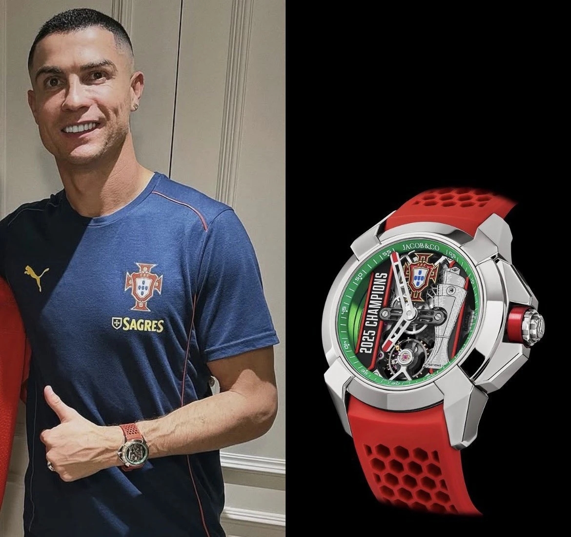 Ronaldo, Diogo Jota, Nations League 2025, quà đặc biệt, đồng hồ xa xỉ