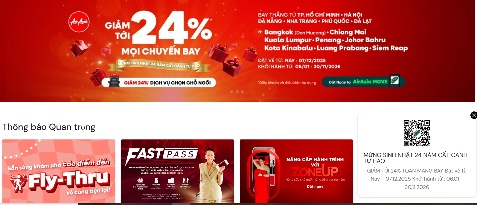 Vé máy bay AirAsia, ưu đãi AirAsia Việt Nam, đặt vé giá rẻ AirAsia, hành lý ký gửi AirAsia, chuyến bay AirAsia từ Việt Nam, AirAsia MOVE