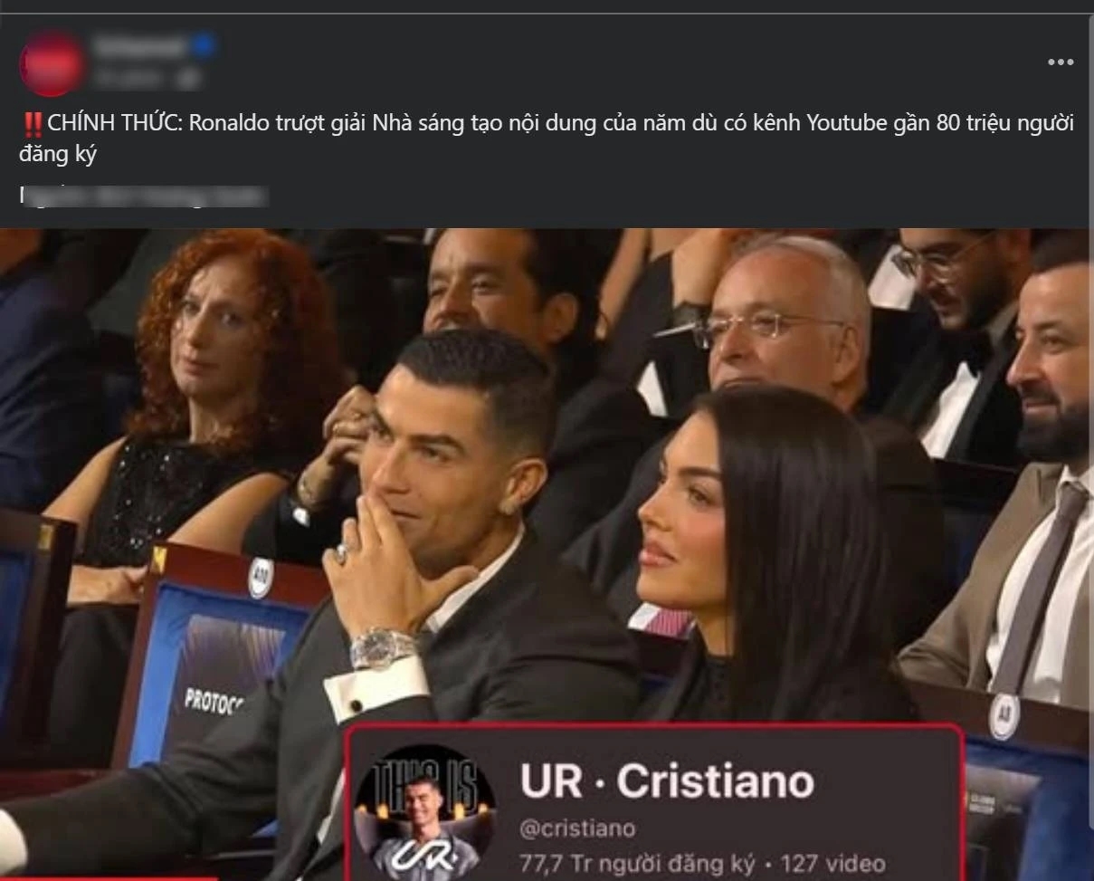 Không có chuyện Ronaldo thua giải YouTuber 3 Không có chuyện Ronaldo thua giải YouTuber