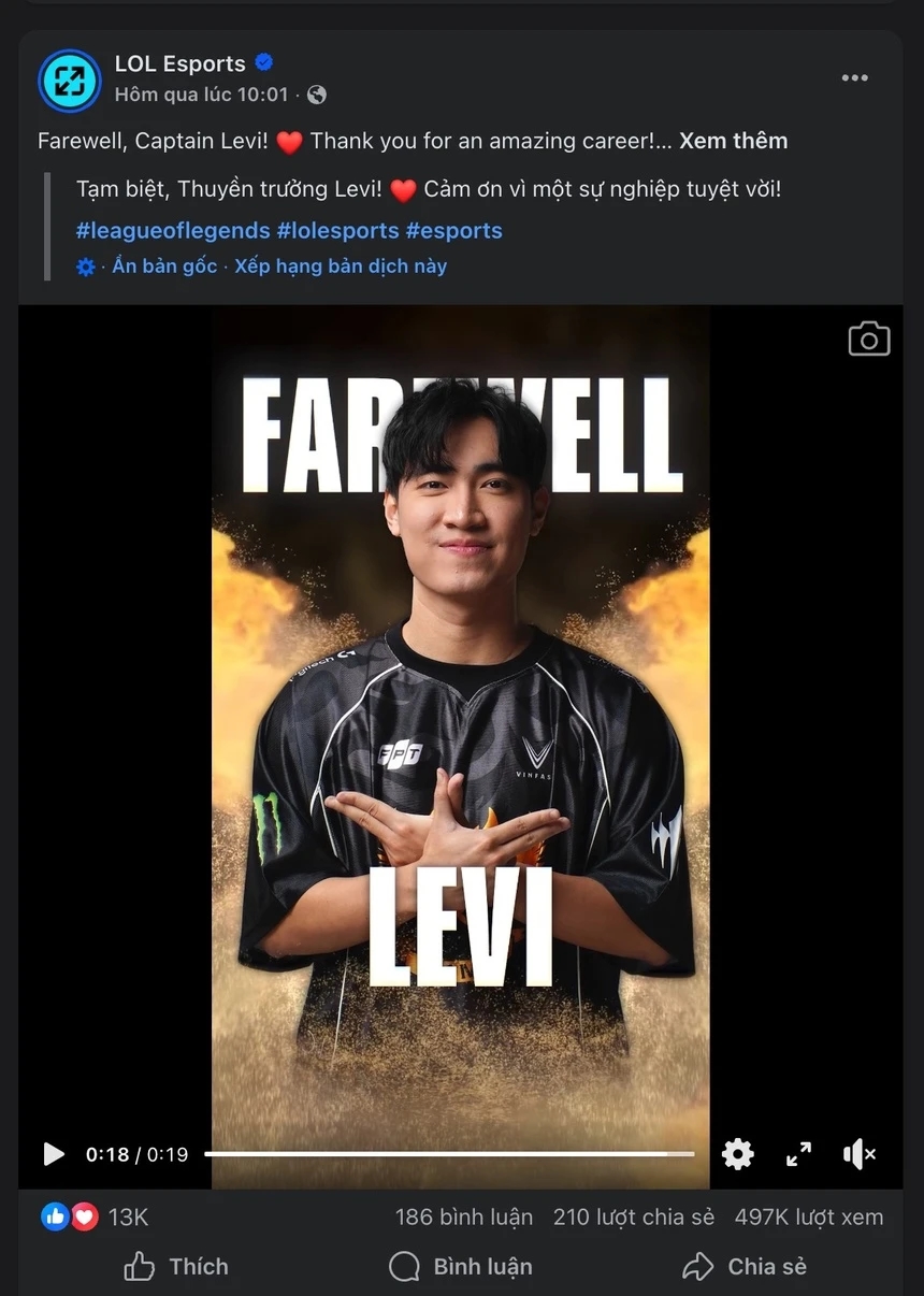 Levi và khoảnh khắc được Liên Minh Huyền Thoại ghi nhớ