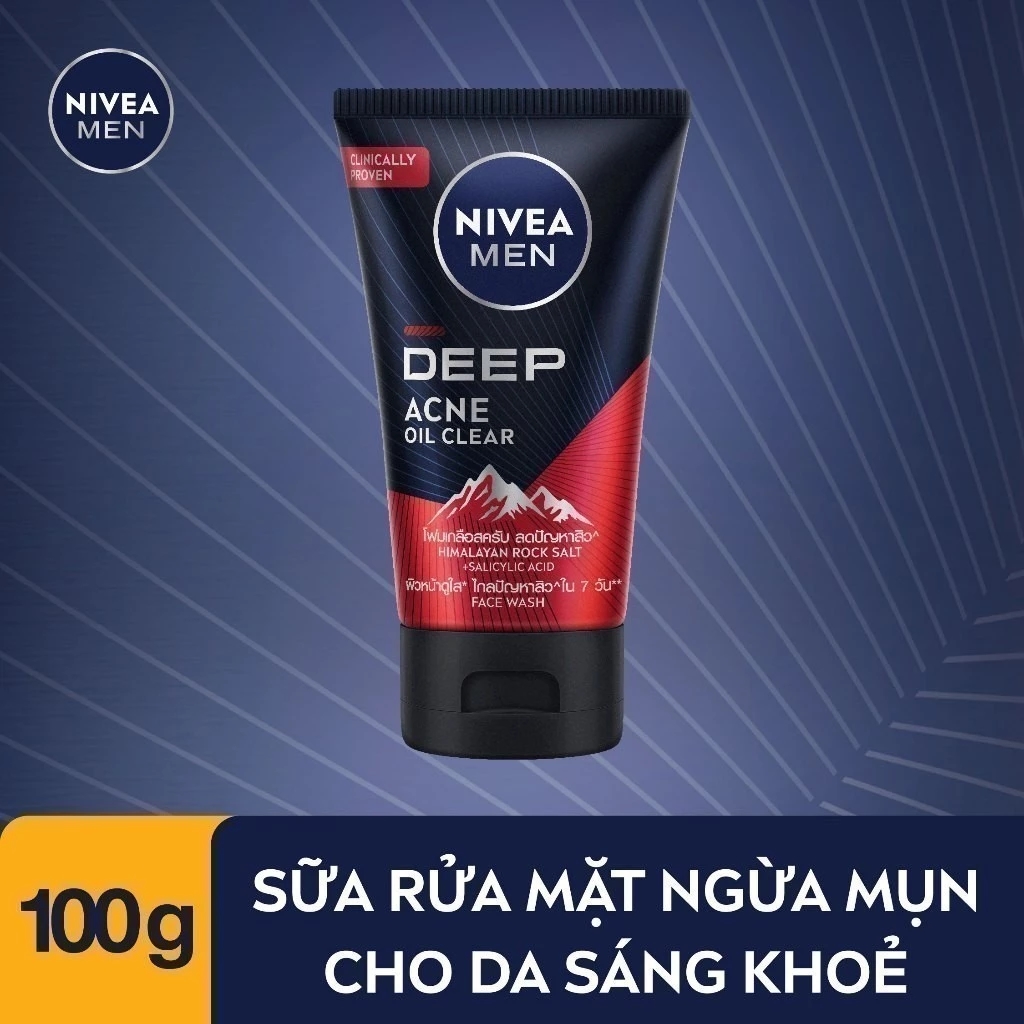 Đánh giá sữa rửa mặt NIVEA MEN Deep muối Himalaya: Cứu cánh cho da dầu mụn