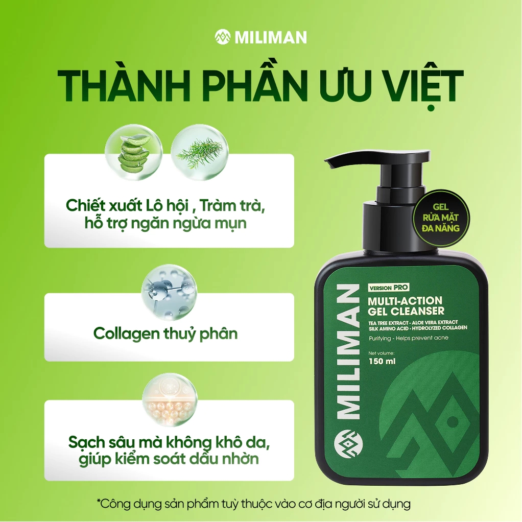Cảm nhận về sữa rửa mặt nam da dầu MILIMAN 150ml