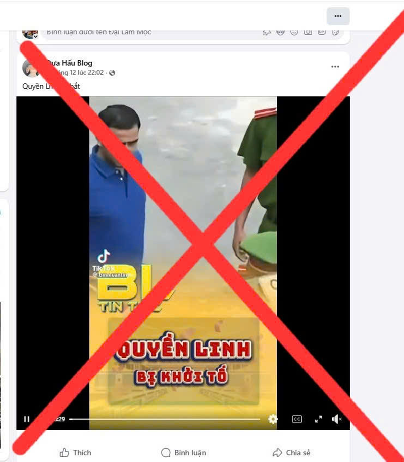 Xử lý nghiêm TikToker dùng AI tạo tin giả về nghệ sĩ Quyền Linh