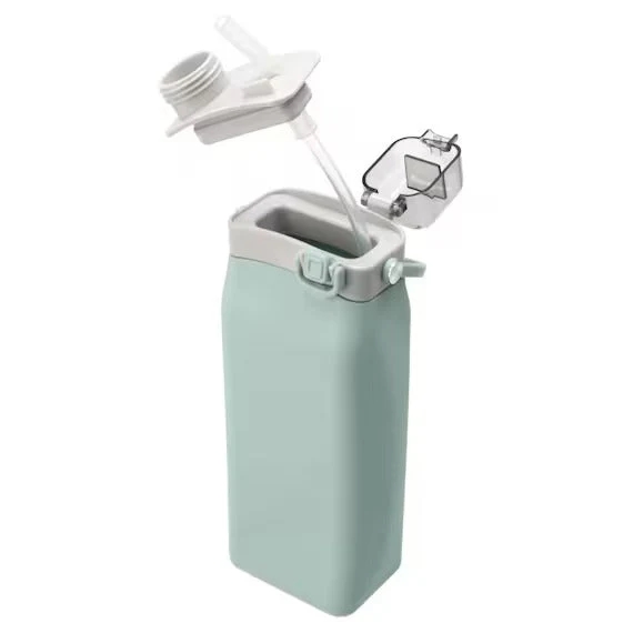 Bình nước gấp silicone 600ml màu xanh TBL – Nhẹ, gọn, tiện cho anh em hay di chuyển