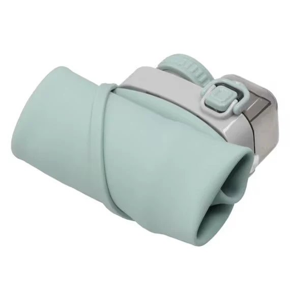 Bình nước gấp silicone 600ml màu xanh TBL – Nhẹ, gọn, tiện cho anh em hay di chuyển