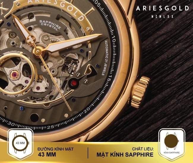 Aries Gold AG-G9005A G-BK – Chiếc đồng hồ cơ lịch lãm cho quý ông 4 Aries Gold AG-G9005A G-BK – Chiếc đồng hồ cơ lịch lãm cho quý ông