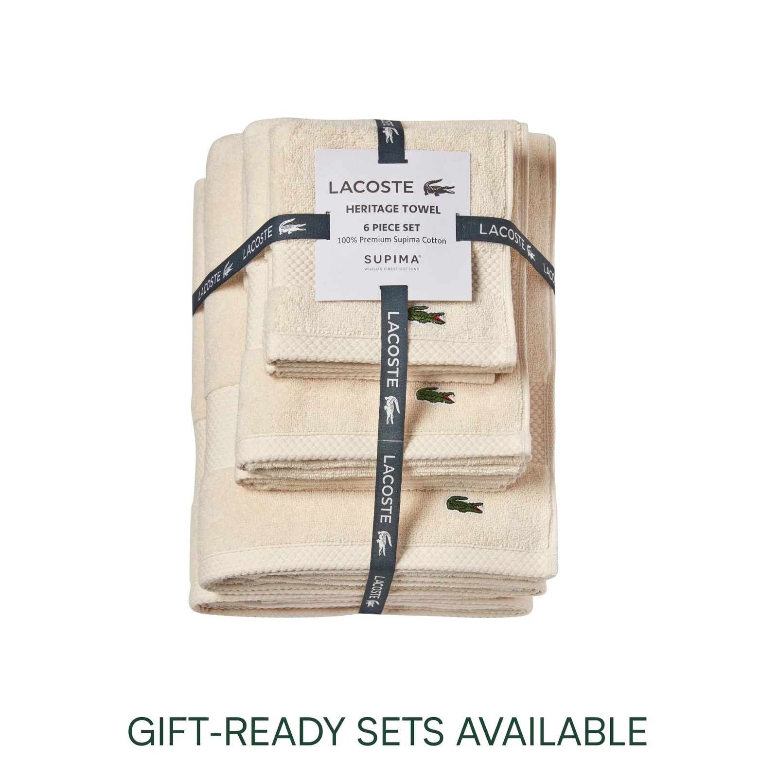 Khăn tắm Lacoste Heritage Supima Cotton màu be: Món nhỏ trong phòng tắm 4 Khăn tắm Lacoste Heritage Supima Cotton màu be: Món nhỏ trong phòng tắm