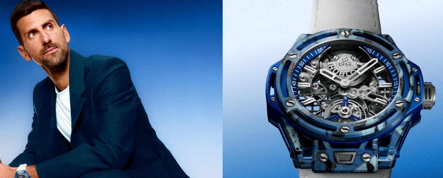 Hublot Big Bang Tourbillon Novak Djokovic Goat Edition Blue: Sinh ra cho huyền thoại