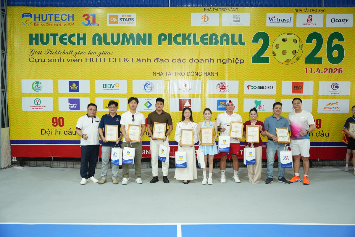Giải đấu ‘HUTECH Alumni Pickleball 2026’ thu hút 180 vận động viên tranh tài 5 Giải đấu ‘HUTECH Alumni Pickleball 2026’ thu hút 180 vận động viên tranh tài