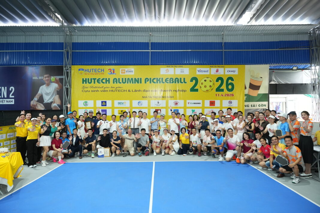 Giải đấu ‘HUTECH Alumni Pickleball 2026’ thu hút 180 vận động viên tranh tài