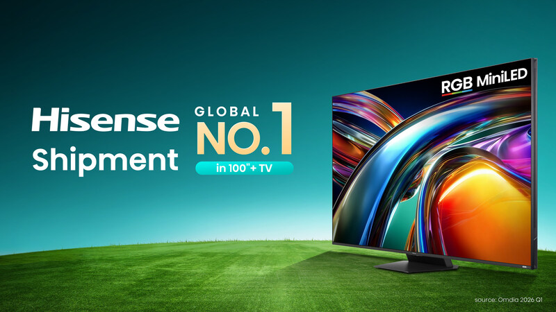 Omdia Q1/2026: Hisense củng cố vị thế dẫn đầu toàn cầu ở phân khúc TV 100 inch trở lên