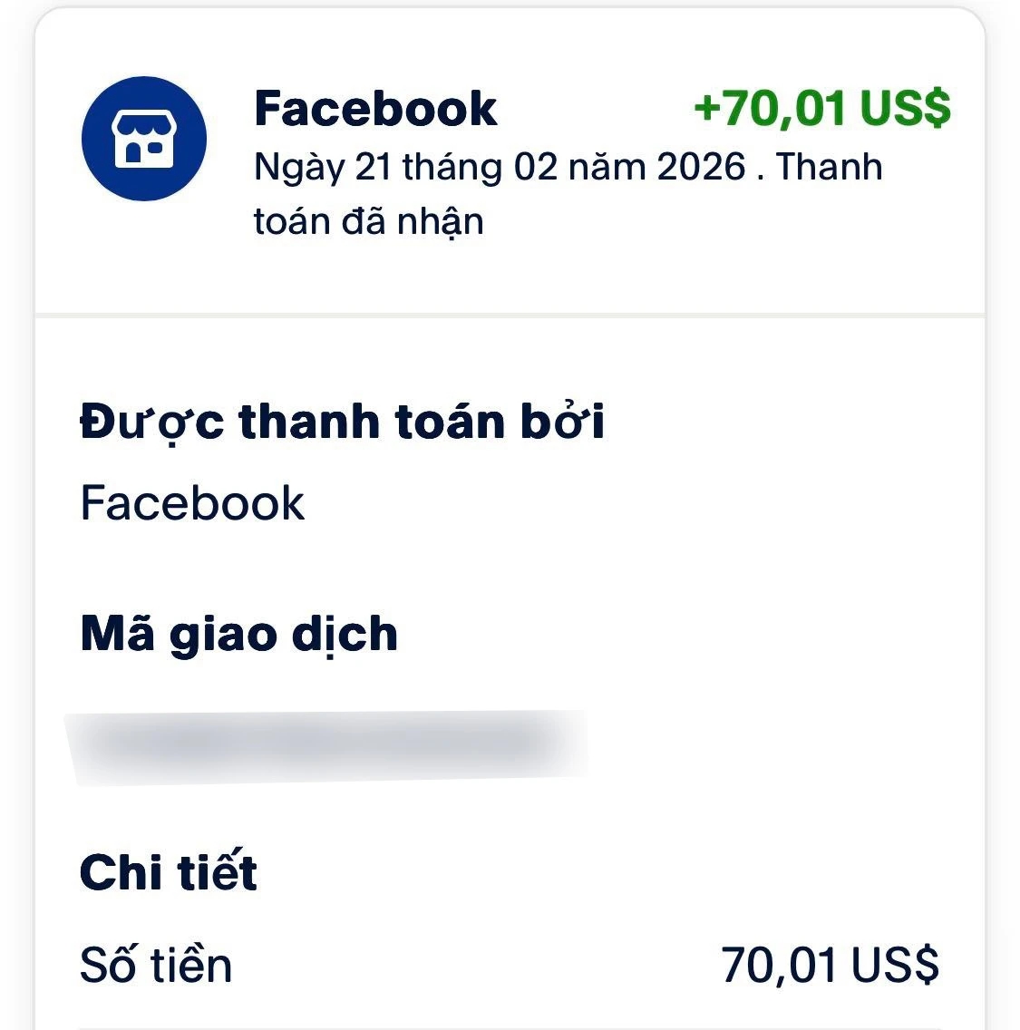 Người Việt bắt đầu nhận được tiền từ Facebook