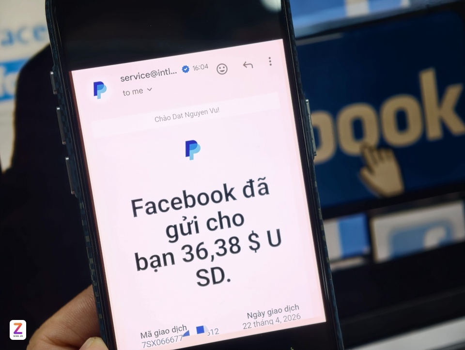 Người Việt bắt đầu nhận được tiền từ Facebook