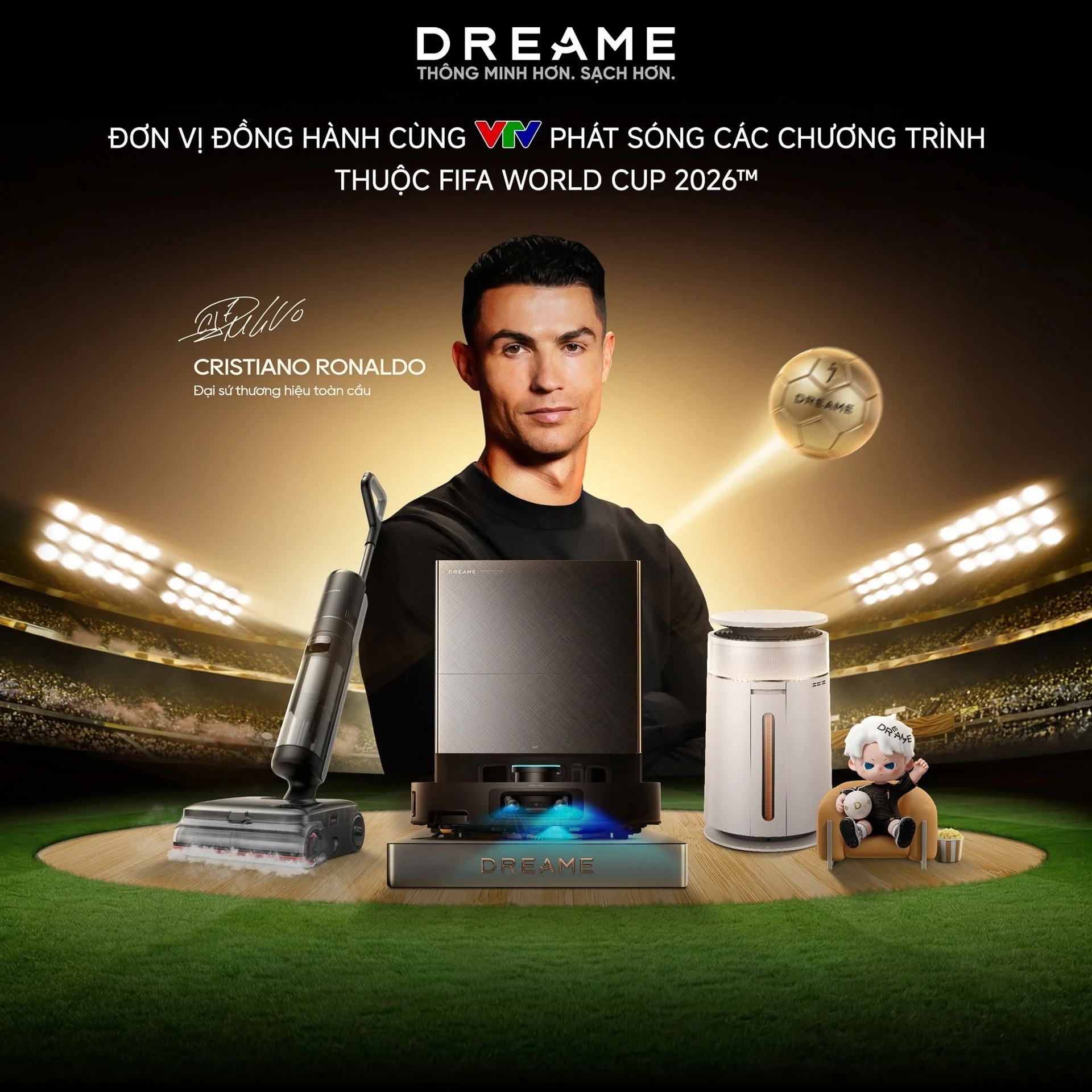 Dreame bắt tay Ronaldo tại World Cup 2026
