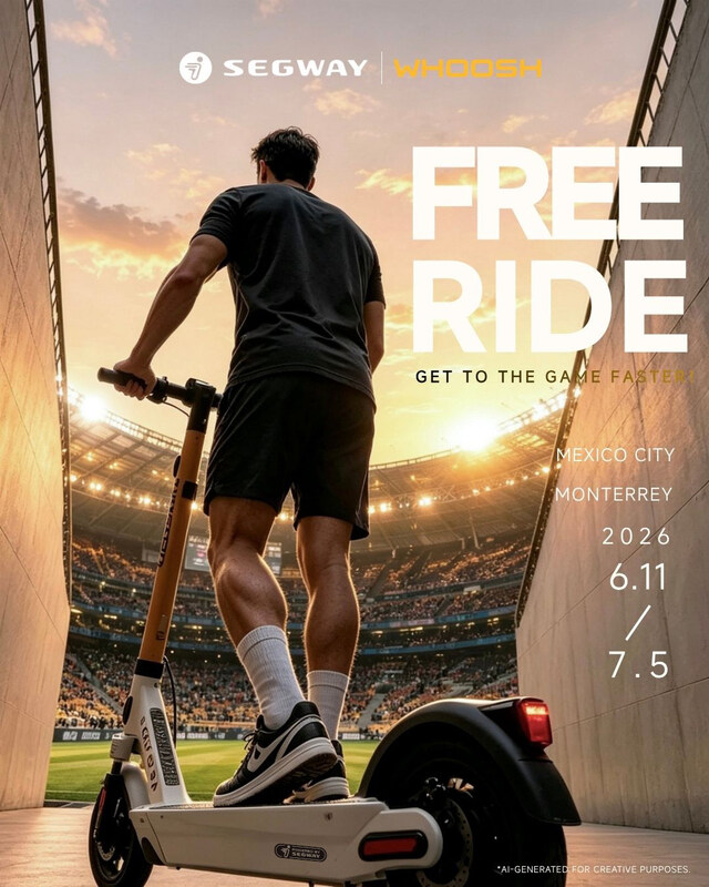 Segway và Whoosh triển khai chiến dịch Free Ride trên khắp Mexico trong thời gian diễn ra World Cup 2026 nhằm hỗ trợ giao thông đô thị