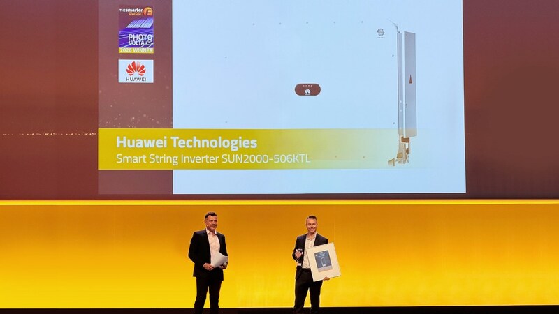 Biến tần chuỗi thông minh 506 kW của Huawei giành giải Smarter E AWARD tại Intersolar Europe 2026