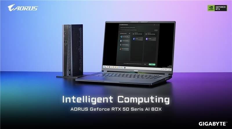 GIGABYTE AORUS GeForce RTX™ 50 Series AI BOX mang sức mạnh tính toán cao cấp và hệ sinh thái AI dễ tiếp cận lên laptop ultrabook