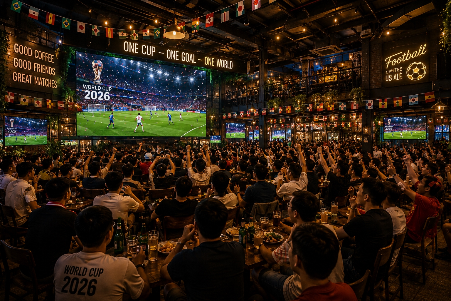 World Cup và những đêm quán cà phê trở thành sân vận động